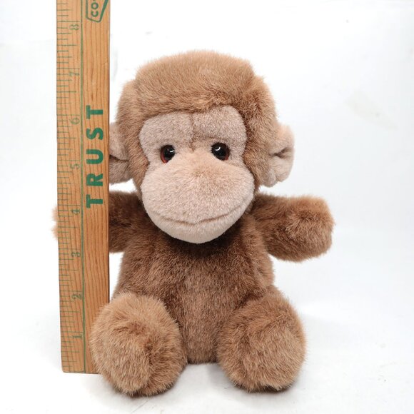 Vintage GUND 1986 Monkey Plush Toy Stuffy Ape Retro Kids Toy Brown Cream - Picture 2 of 8